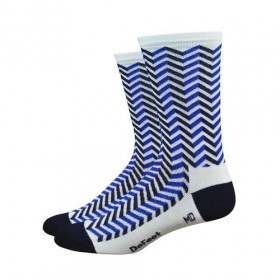 Defeet aireator high-top cycling sock vibe navy blue