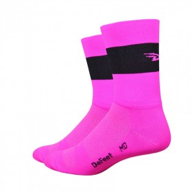 DEFEET Sock Aireator Team Defeet Hi Vis Pink Black