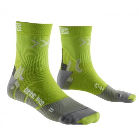 X-Socks biking pro sock green lime pearl grey