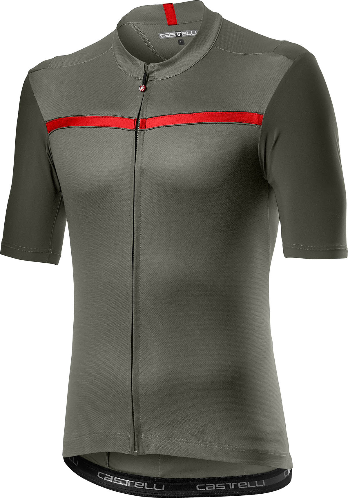 Castelli Unlimited Jersey - Forest Gray/Red