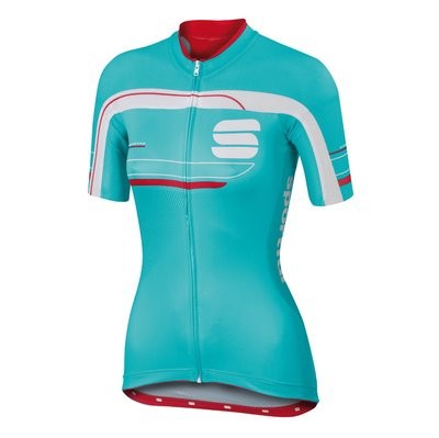 SPORTFUL Gruppetto Pro Lady Jersey SS Turquoise White Pink Coral