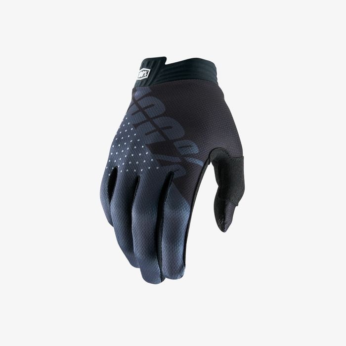 100% itrack mtb gants de cyclisme noir charcoal