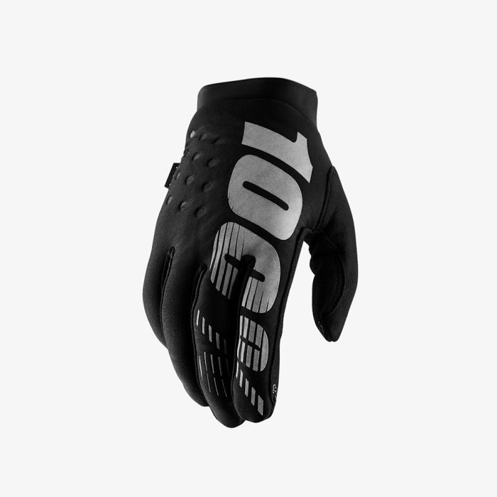 100% brisker mtb gants de cyclisme noir gris