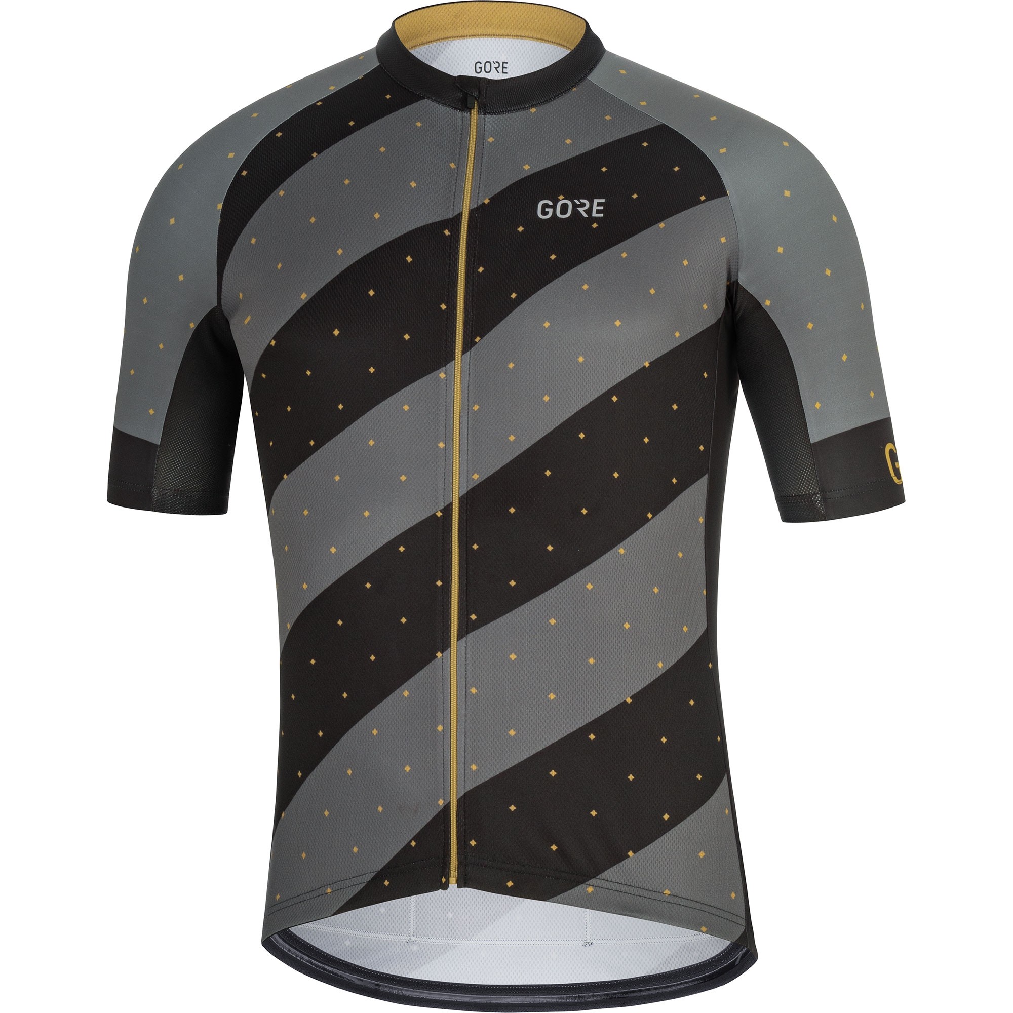 Gore C3 maillot de cyclisme manches courtes noir laiton doré (100451)