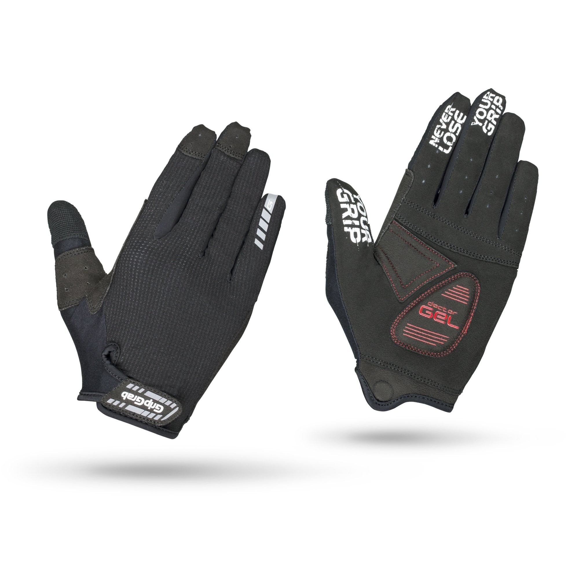 GripGrab supergel xc touchscreen gants de cyclisme noir