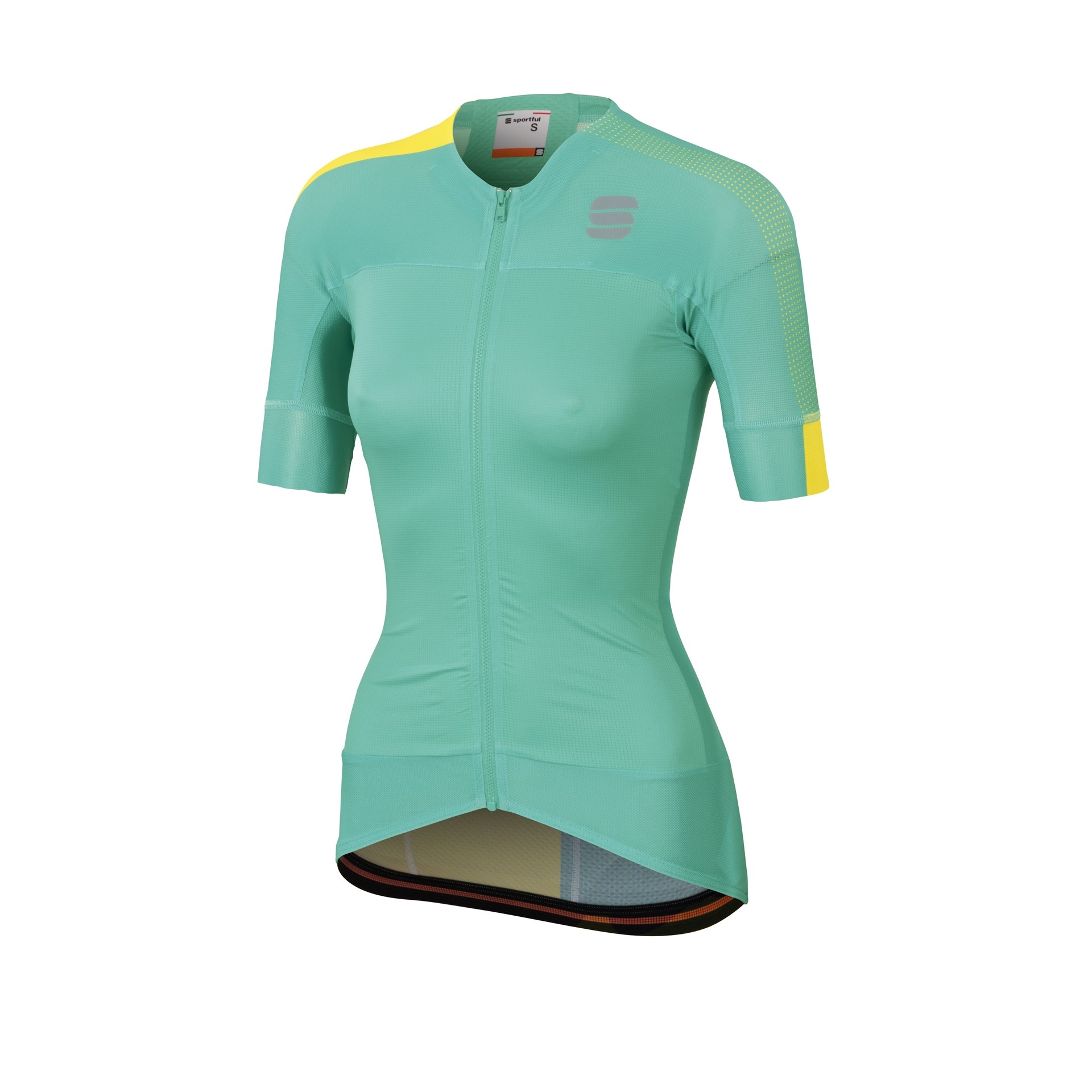 Sportful bodyfit pro 2.0 evo maillot de cyclisme manches courtes femme miami vert tweety jaune