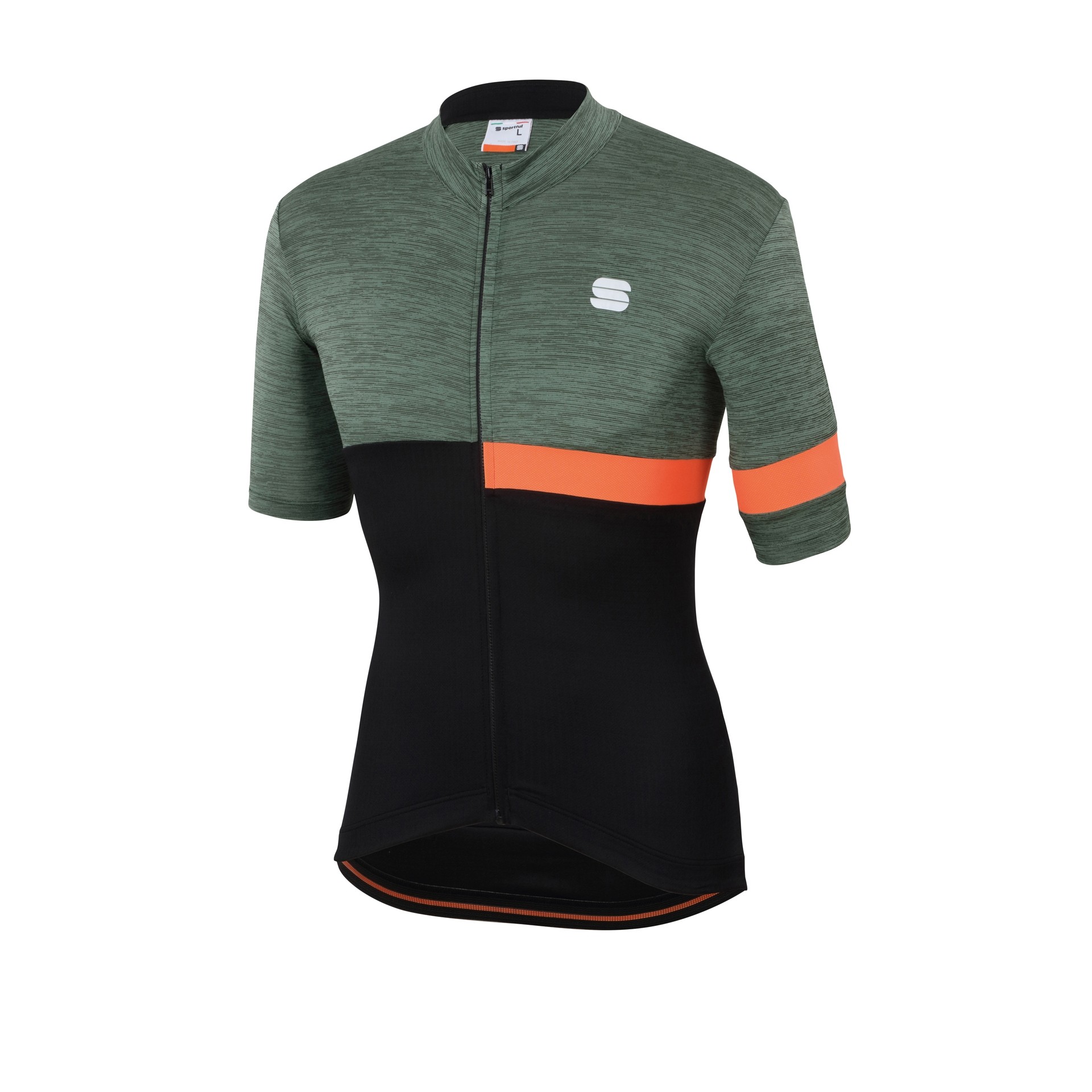 Sportful giara maillot de cyclisme manches courtes dry vert noir orange sdr