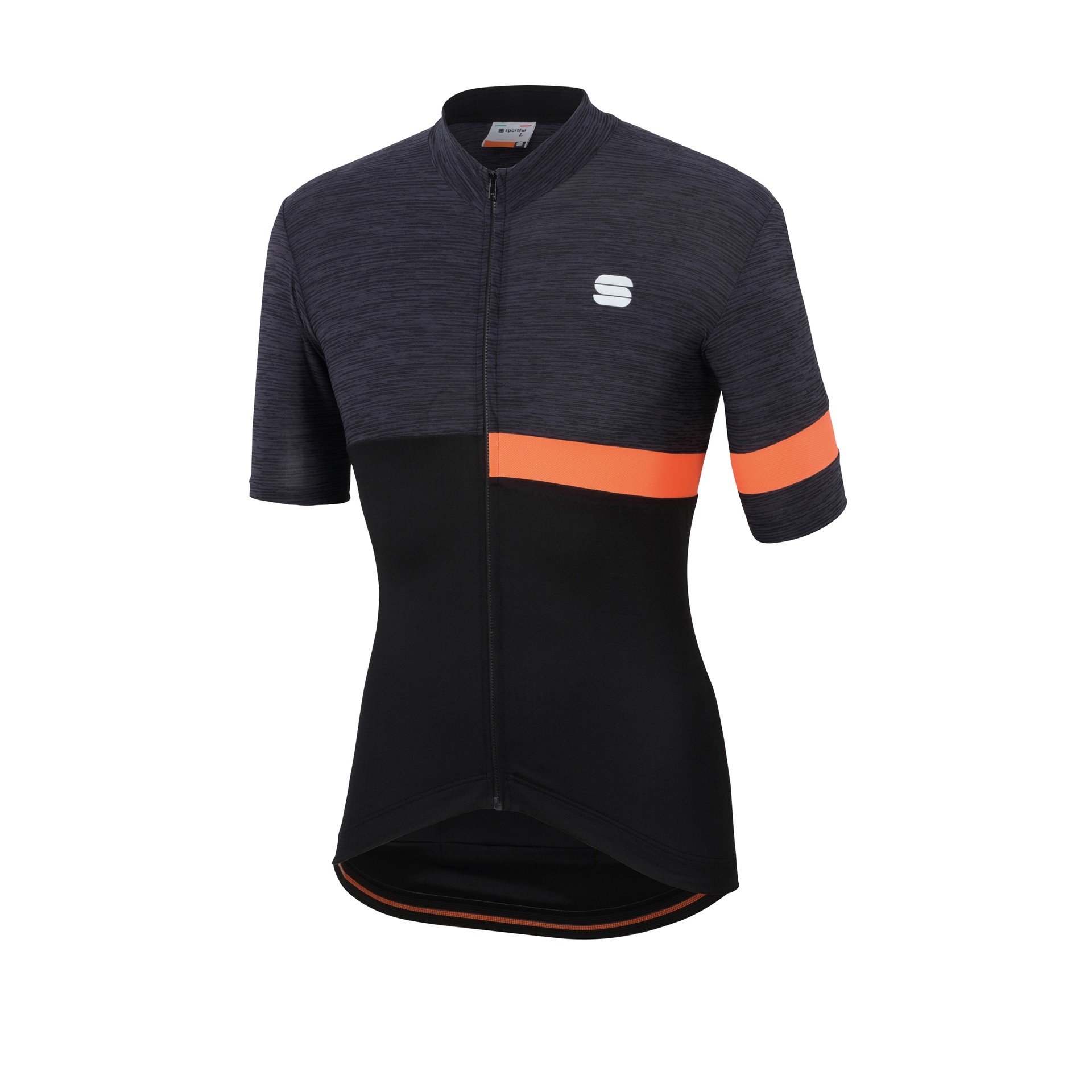 Sportful giara maillot de cyclisme manches courtes noir orange sdr