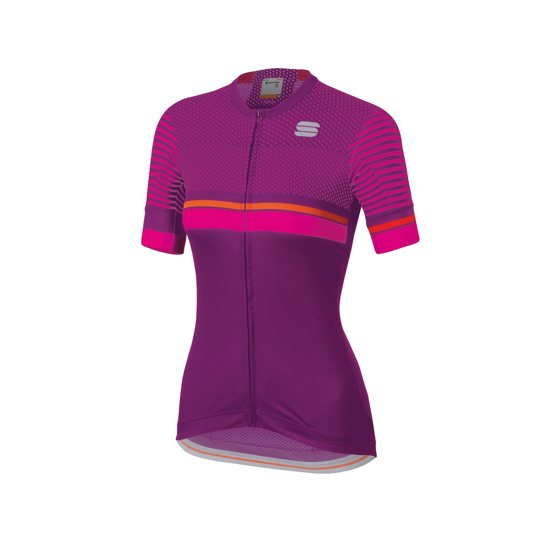 Sportful diva 2 maillot de cyclisme manches courtes femme victorian violet bubblegum rose orange sdr