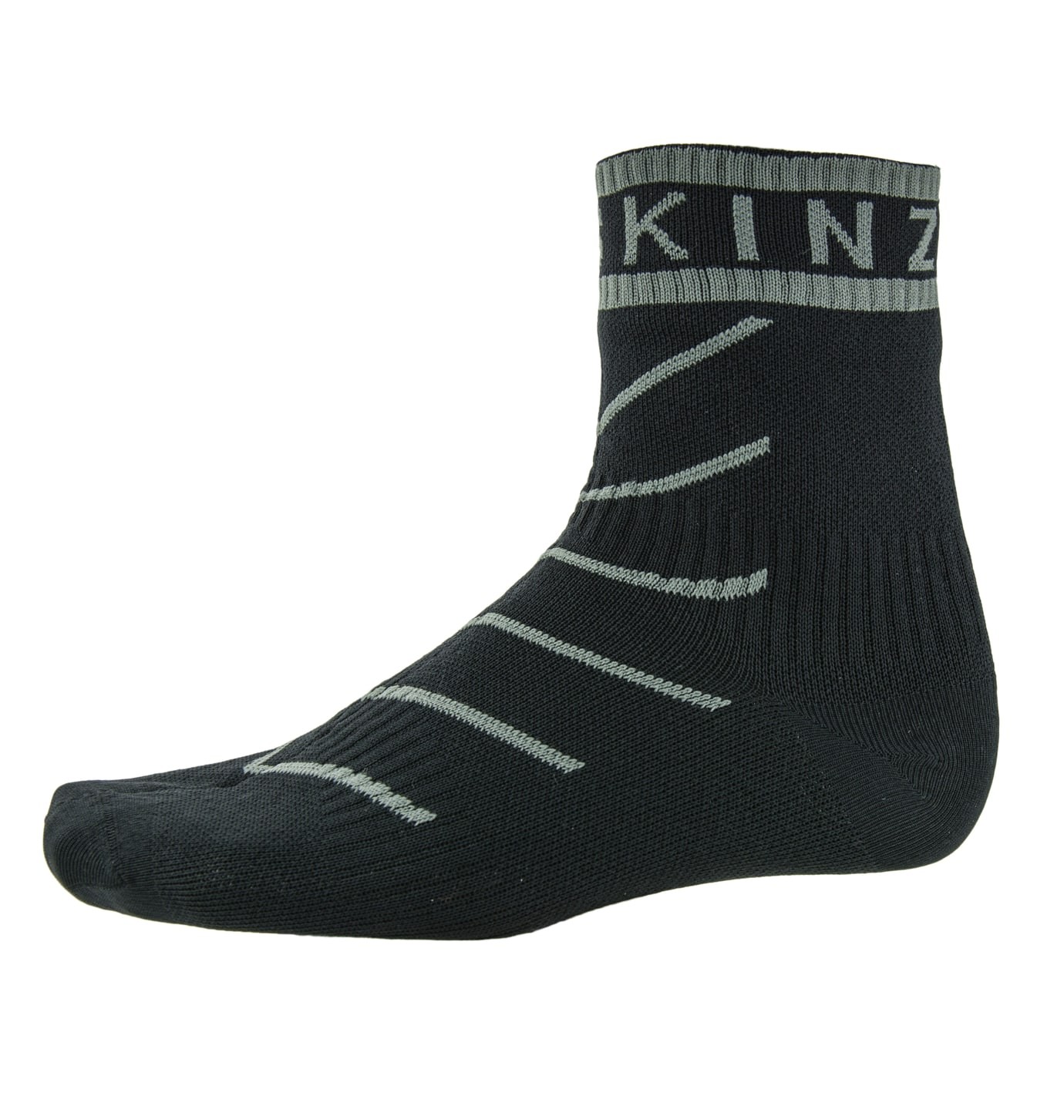 Sealskinz super thin pro ankle chaussette de cyclisme imperméable avec hydrostop noir gris