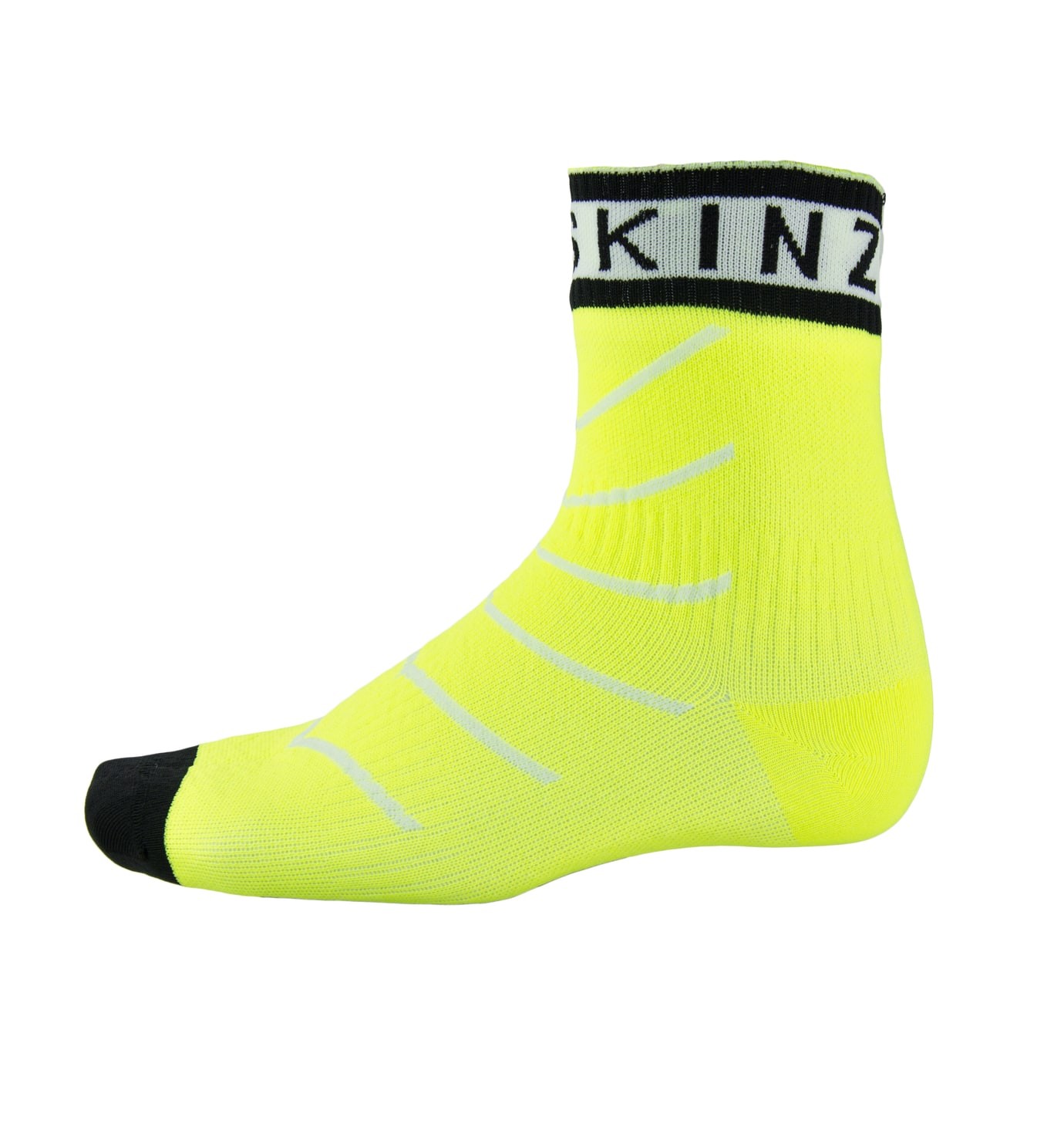 Sealskinz super thin pro ankle chaussette de cyclisme imperméable avec hydrostop hi-vis jaune