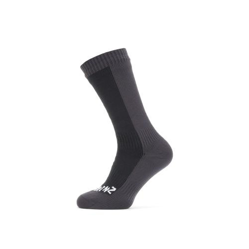 Sealskinz Waterproof Cold Weather Mid Lenght Sock Black/Grey