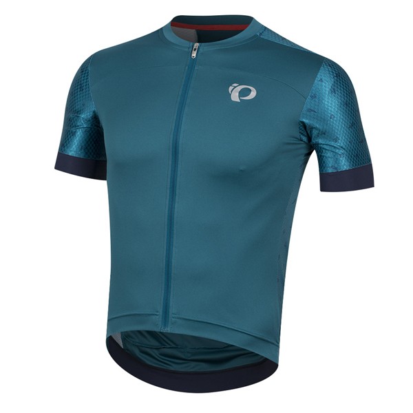 Pearl Izumi elite pursuit speed maillot de cyclisme manches courtes teal navy paisley bleu