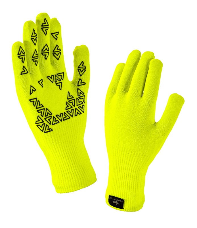 Sealskinz ultra grip gant de cyclisme hi-vis jaune noir