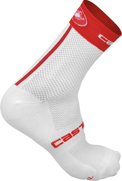 CASTELLI Free 9 Sock White Red