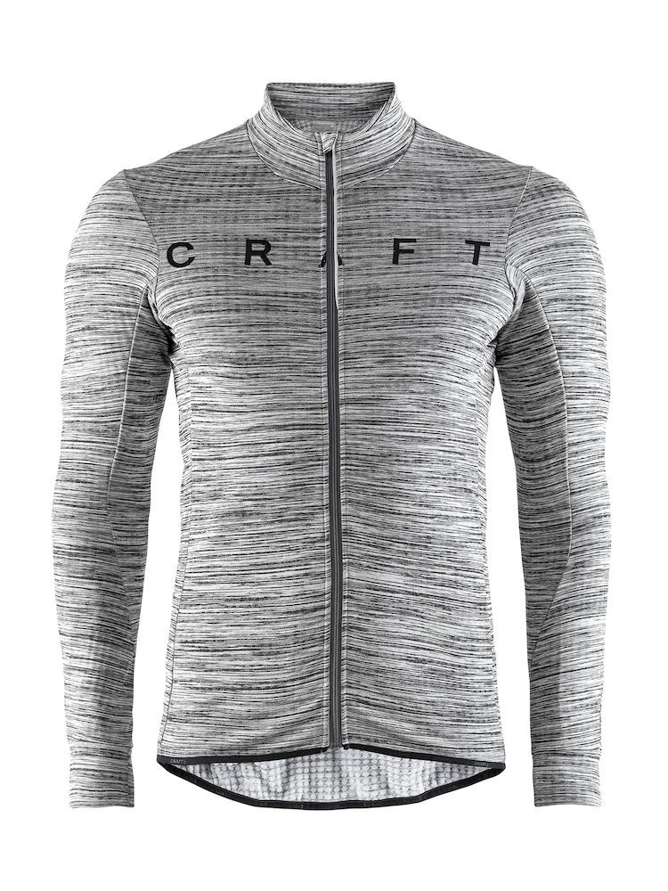Craft reel thermal maillot de cyclisme manches longues foncé gris melange noir