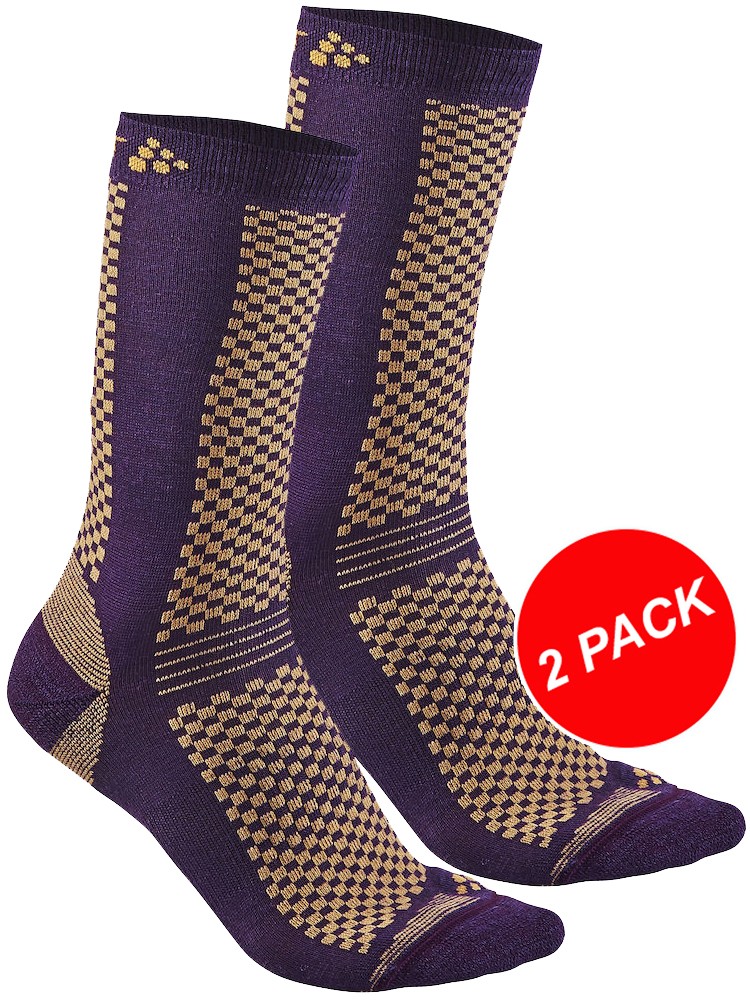 Craft warm mid chaussettes 2-pack rich sprint