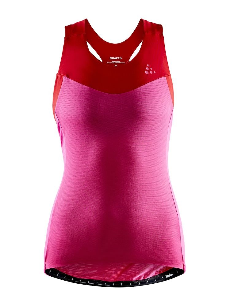 Craft Stride Singlet Lady  - Fame/Bright Red