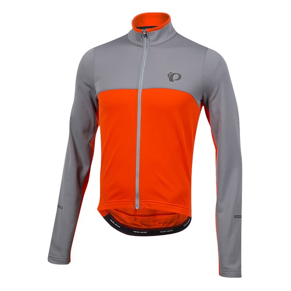 Pearl izumi select thermal maillot de cyclisme manches longues gris orange