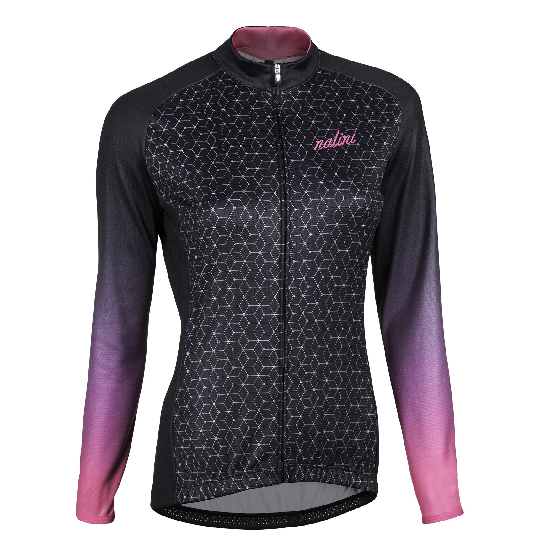 Nalini kaus maillot de cyclisme femme manches longues noir rose