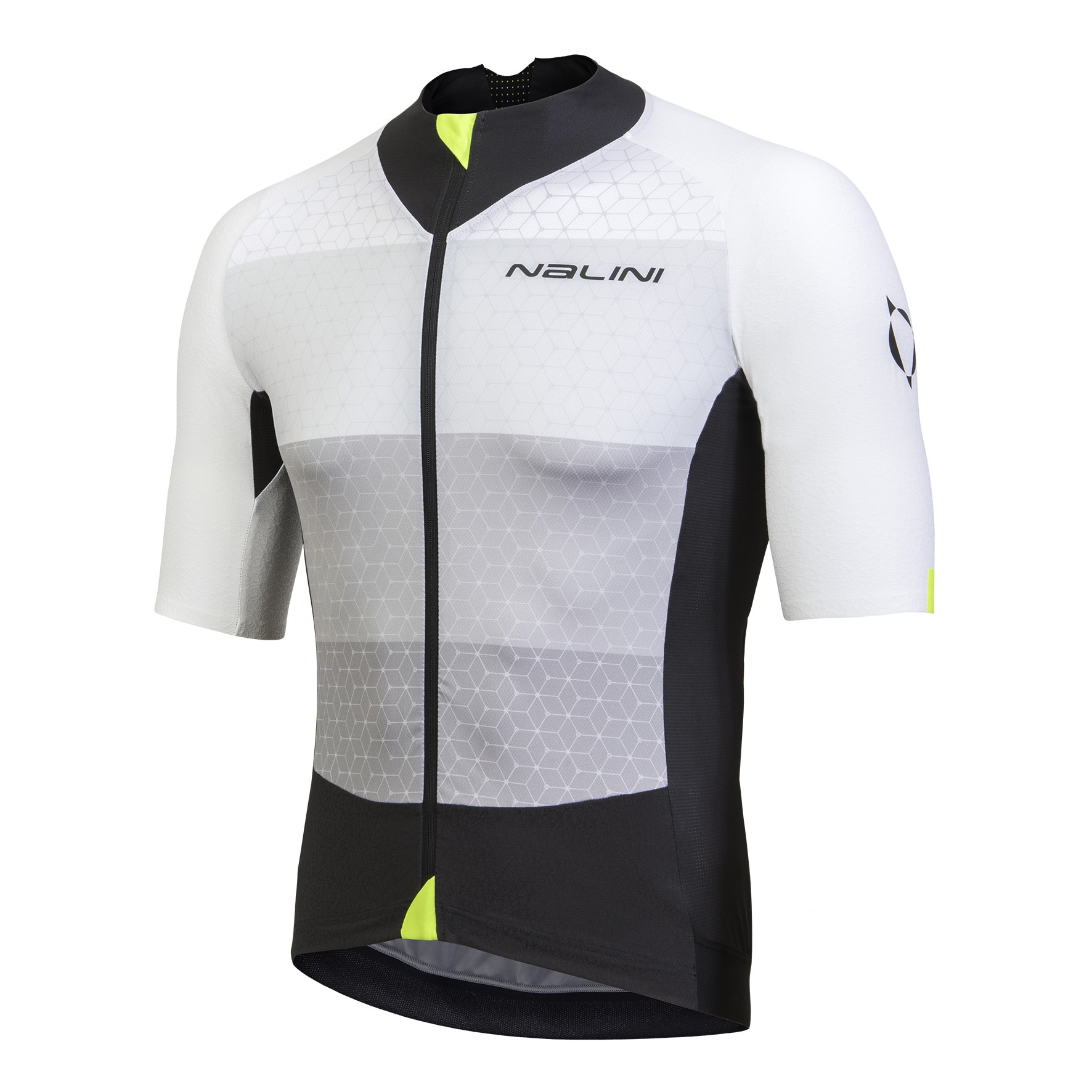 Nalini stelvio maillot de cyclisme manches courtes blanc gris noir