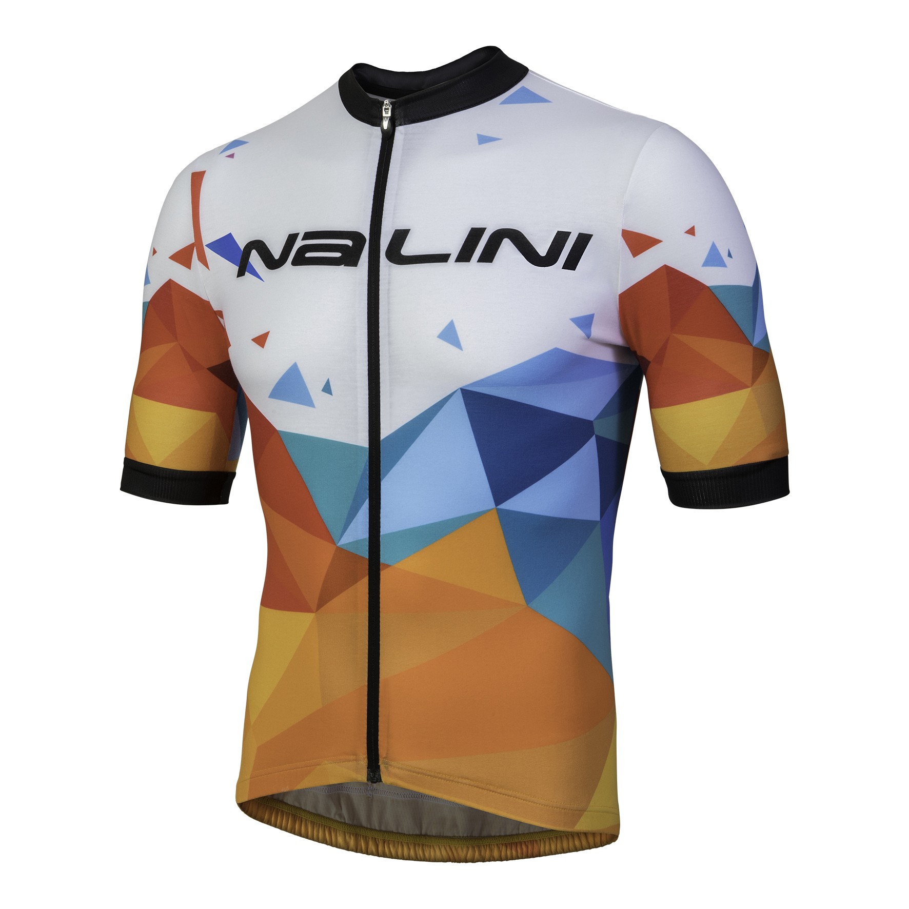 Nalini discesa maillot de cyclisme manches courtes blanc bleu orange