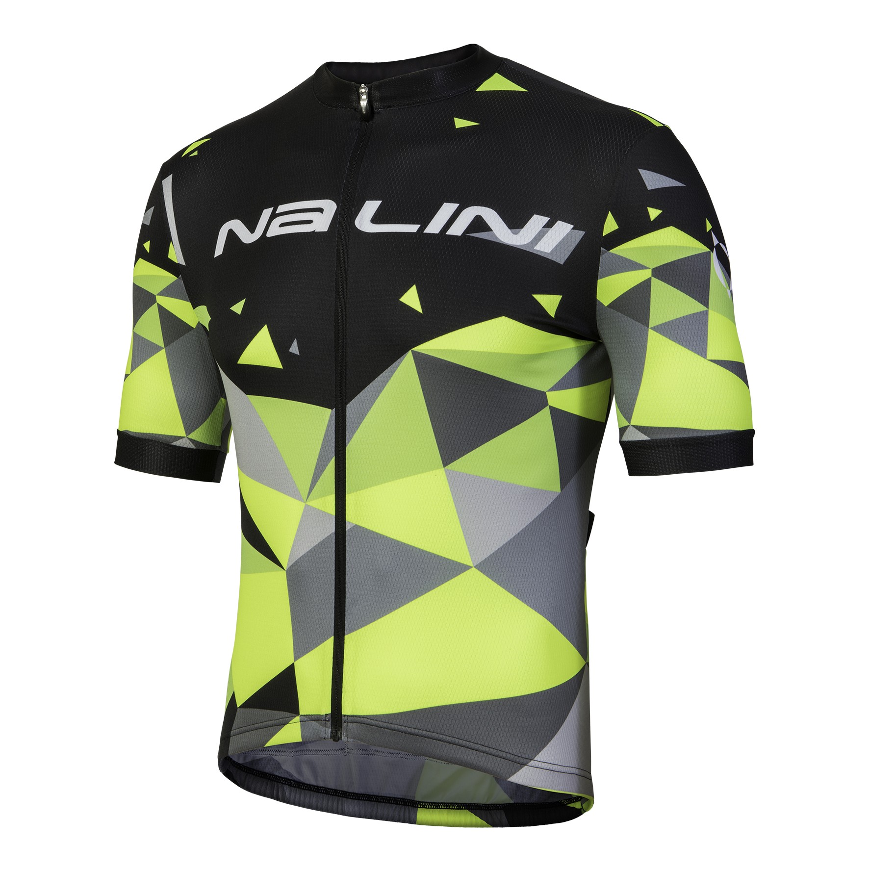 Nalini discesa maillot de cyclisme manches courtes noir fluo jaune