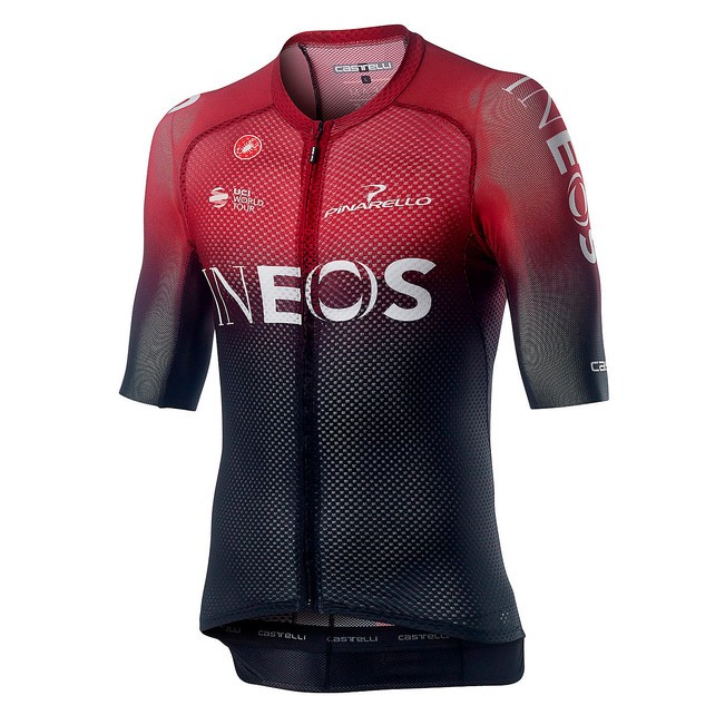 Castelli Team Ineos climbers 3.0 maillot de cyclisme à manches courtes rouge foncé 2019