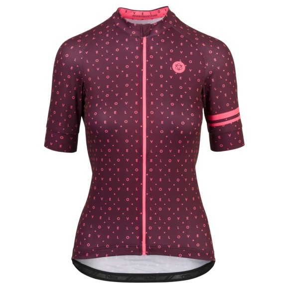 Agu velo love maillot de cyclisme manches courtes femme windsor wine rouge