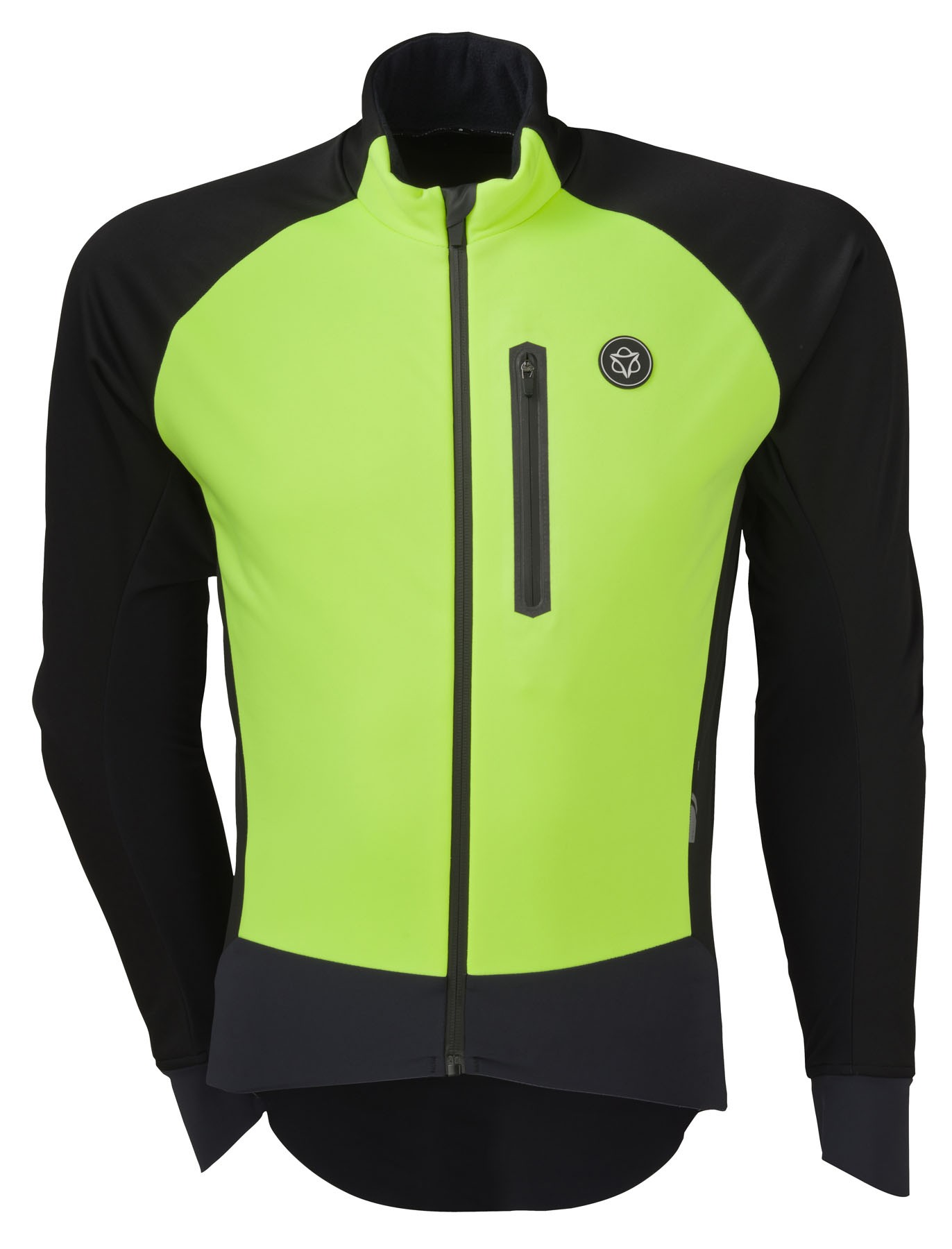 Agu pro winter softshell veste de cyclisme jaune fluorescent