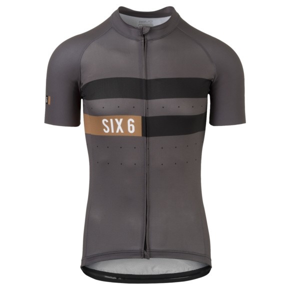 AGU six6 classic maillot de cyclisme à manches courtes gris desert marron