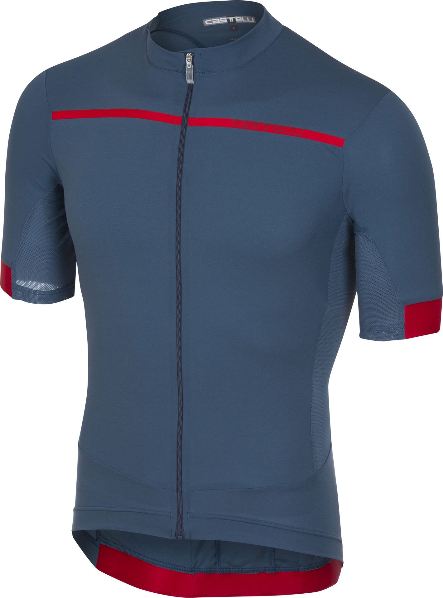 Castelli forza pro maillot de cyclisme manches courtes light steel bleu