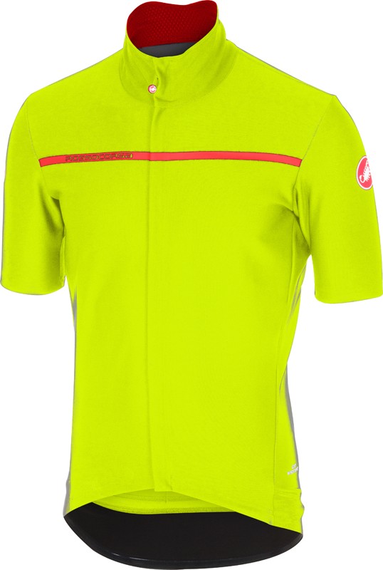 Castelli gabba 3 maillot de cyclisme manches courtes jaune fluorescent