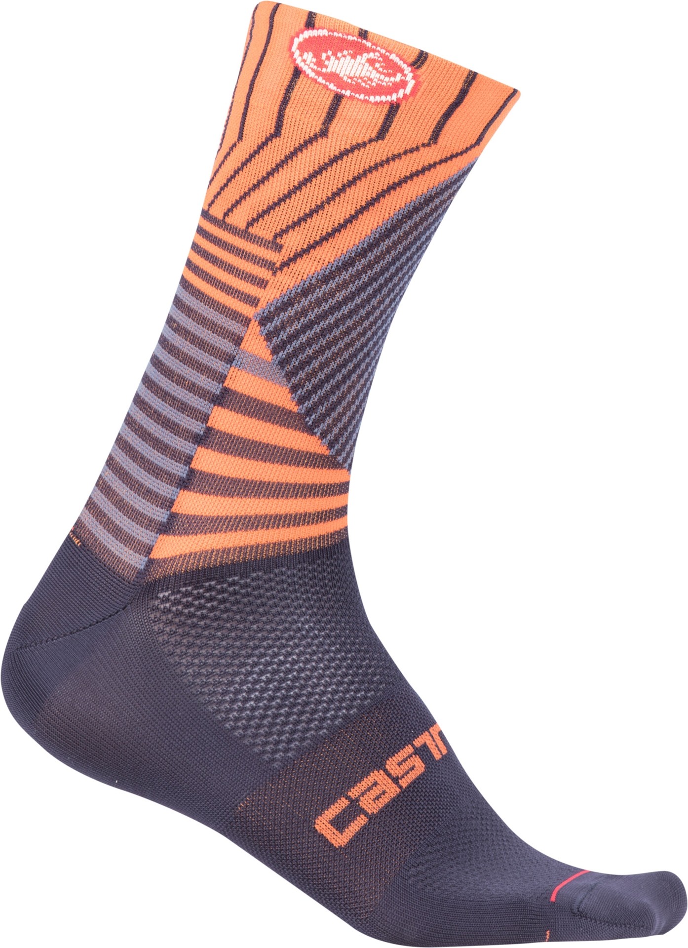Castelli pro mesh 15 chaussures de cyclisme steel blue foncé orange