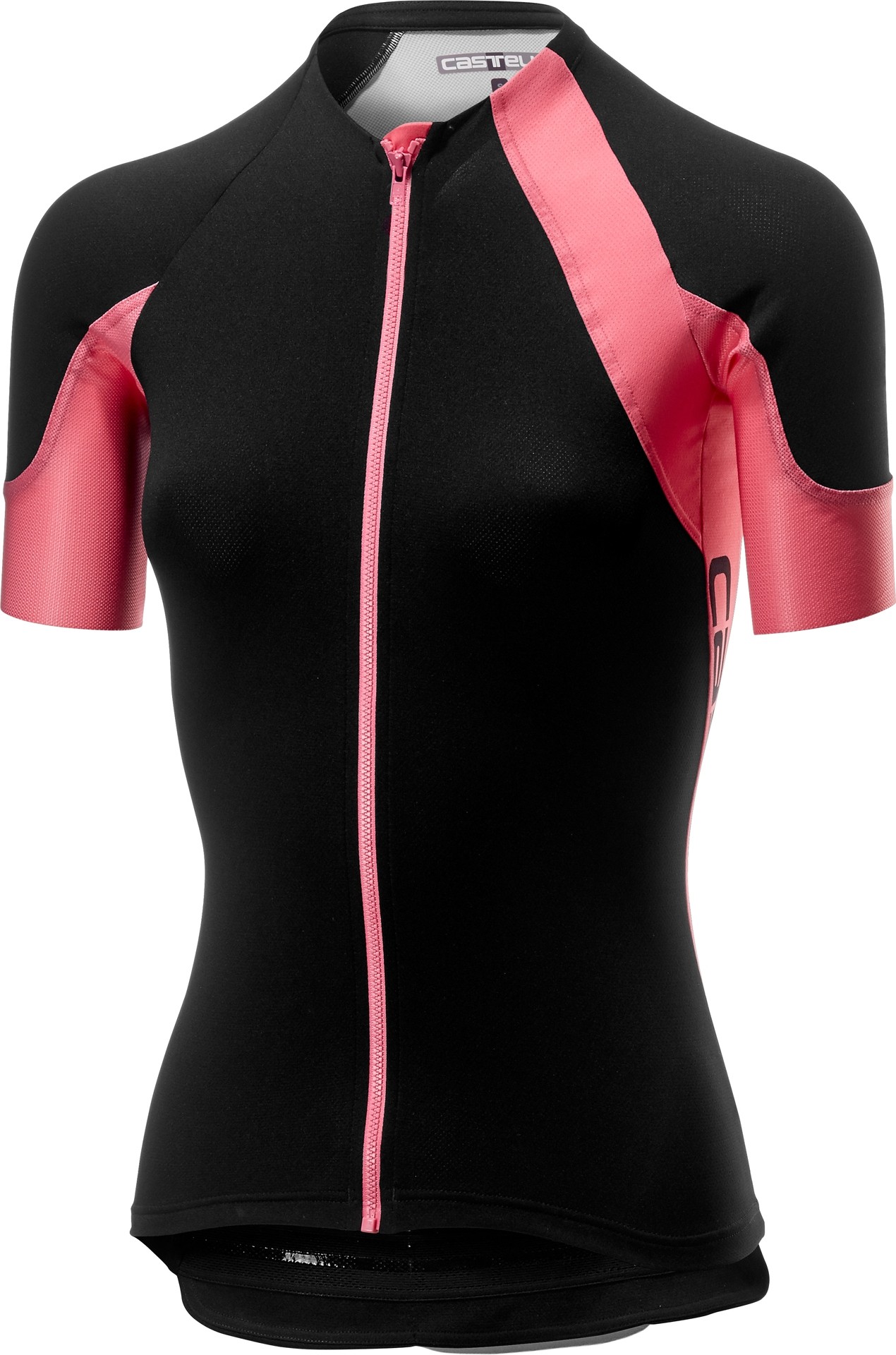Castelli scheggia 2 maillot de cyclisme manches courtes femme noir rose