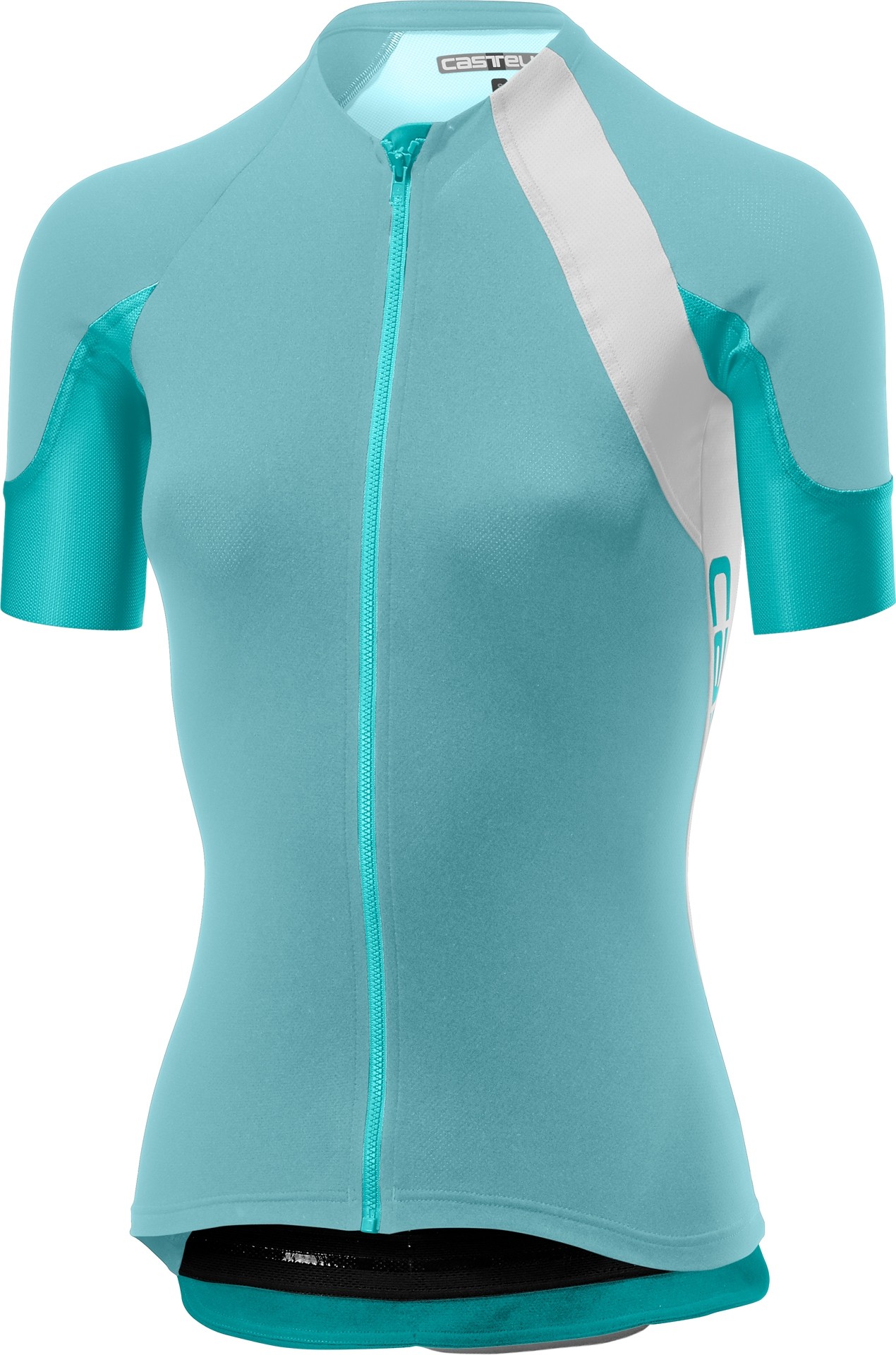 Castelli scheggia 2 maillot de cyclisme manches courtes femme aruba bleu turquoise vert