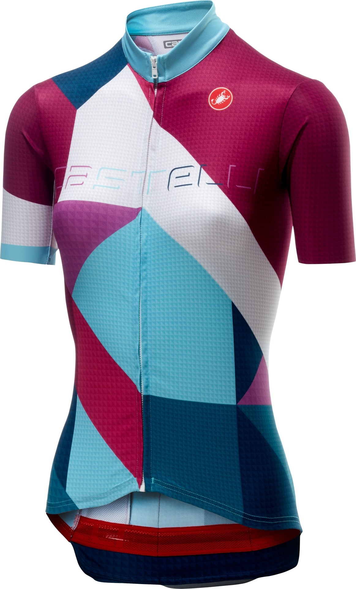 Castelli ventata maillot de cyclisme manches courtes femme multicolor steel bleu foncé