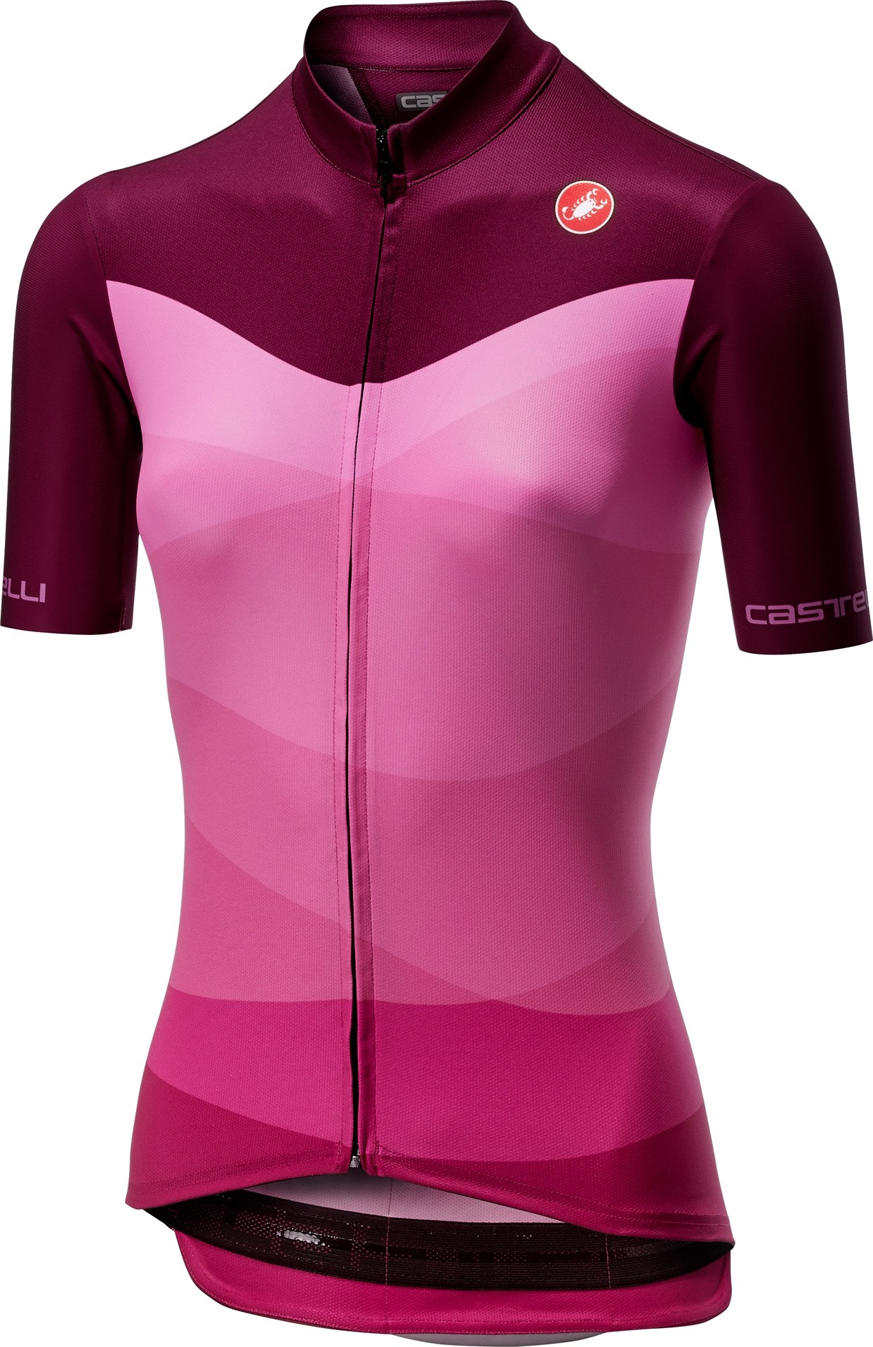 Castelli tabula rasa maillot de cyclisme manches courtes femme onda cyclamen rose