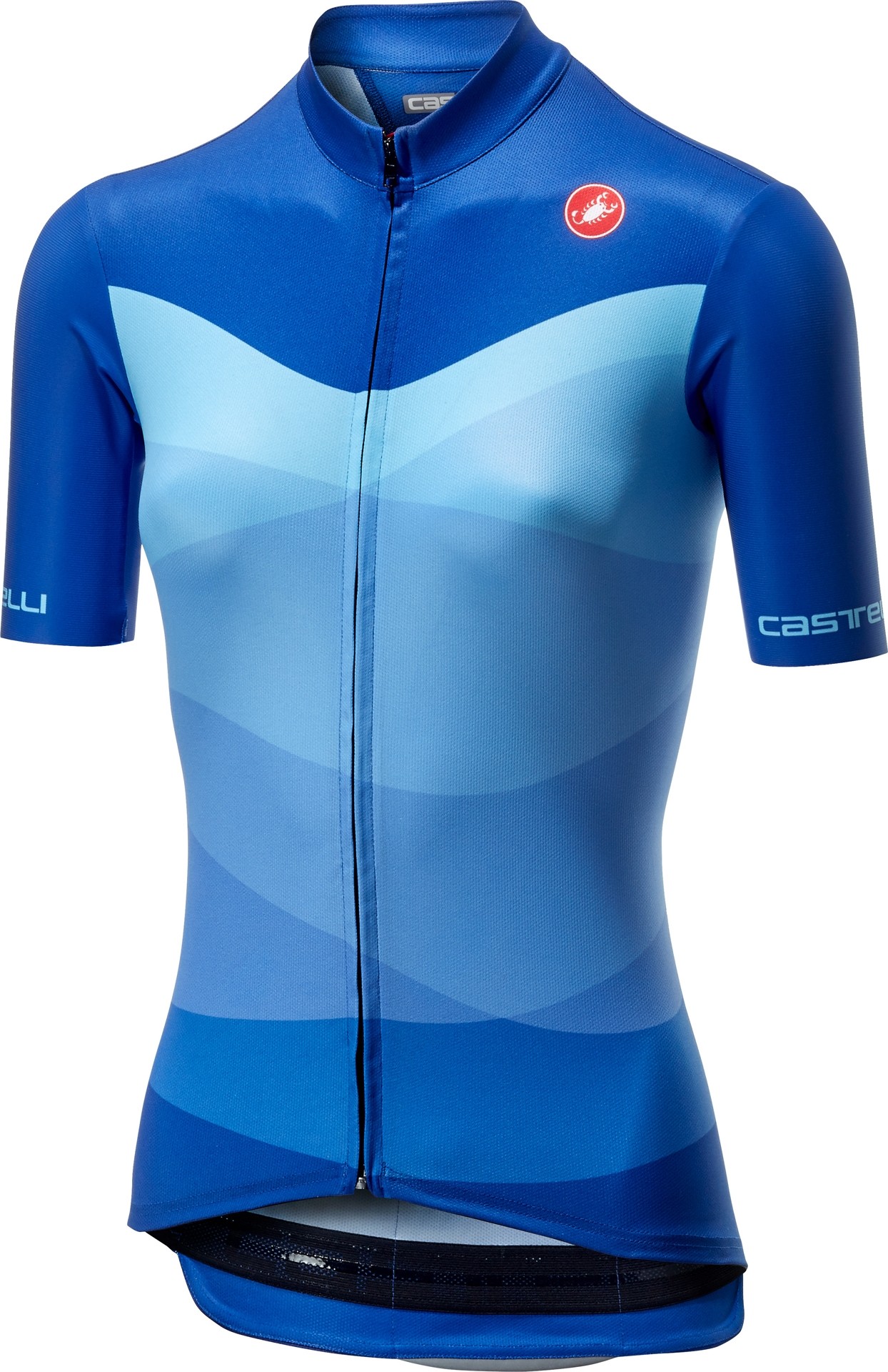 Castelli tabula rasa maillot de cyclisme manches courtes femme onda bleu