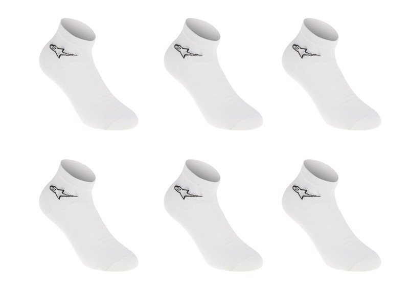 Alpinestars star chaussettes de cyclisme blanc (6 paires)