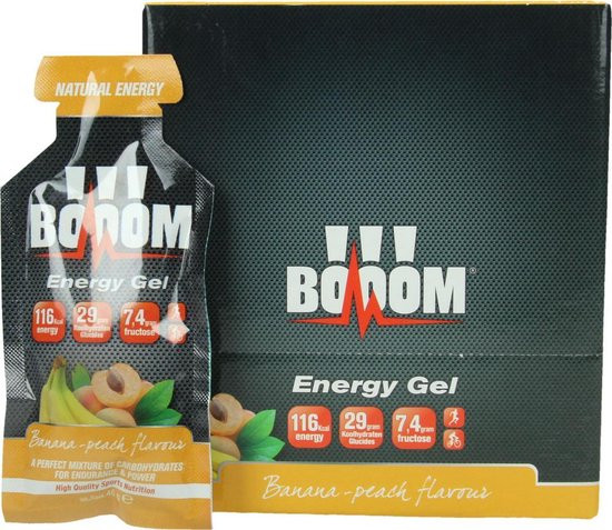 BOOOM Energy Gel Banana/Peach Box 40g x 18pcs