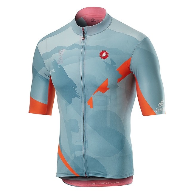 Castelli Giro102 Feltre Croce D’Aune maillot de cyclisme à manches courtes blu polvere bleu