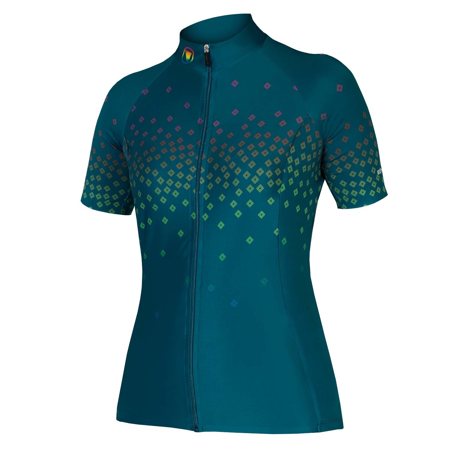 Endura psychotropical graphics scatter maillot de cyclisme manches courtes femme kingfisher vert