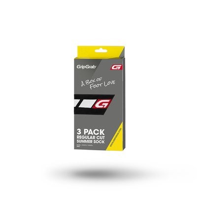GripGrab Cycling Sock Regular-Cut Black (3-Pack)