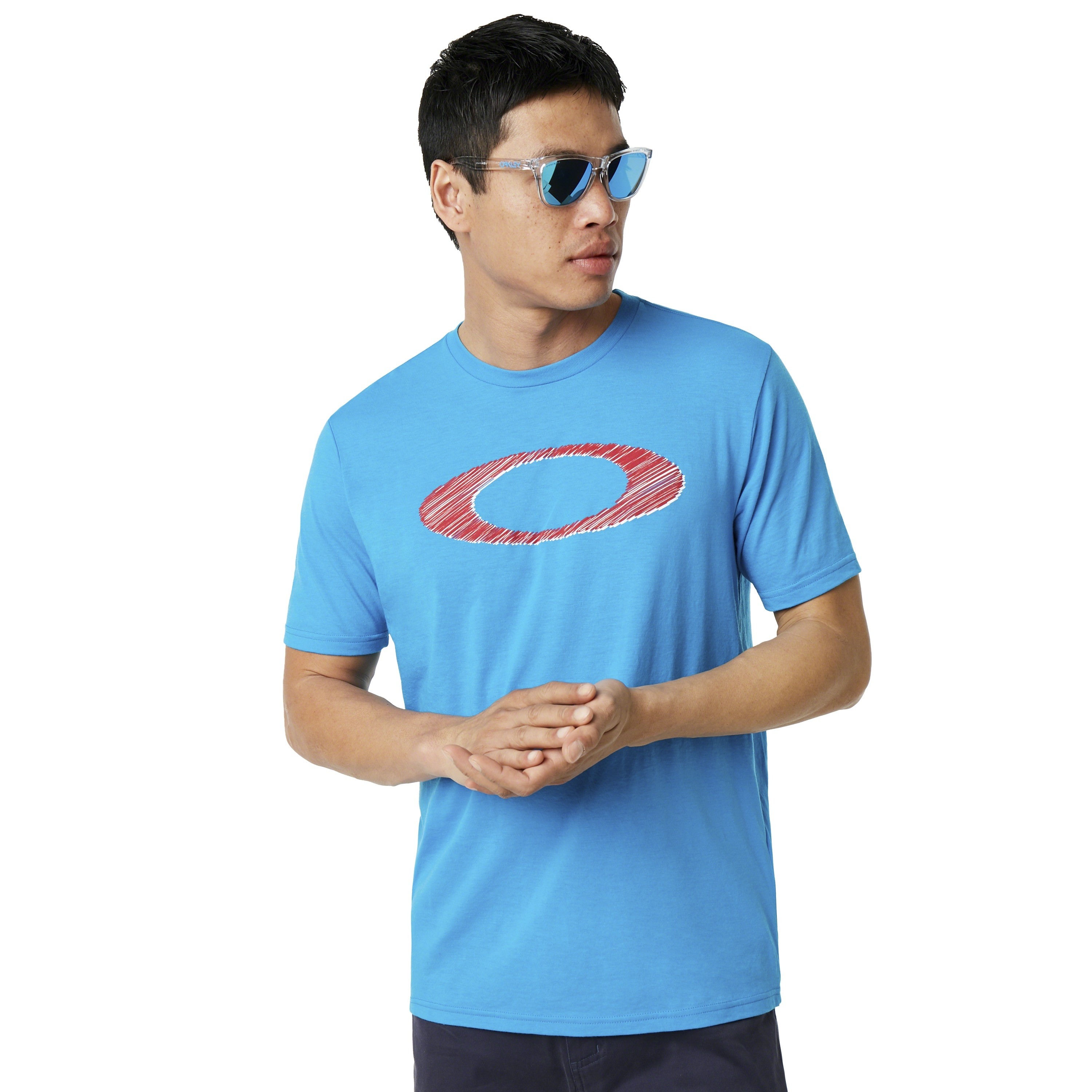 Oakley legacy ellipse t-shirt hawaiian bleu