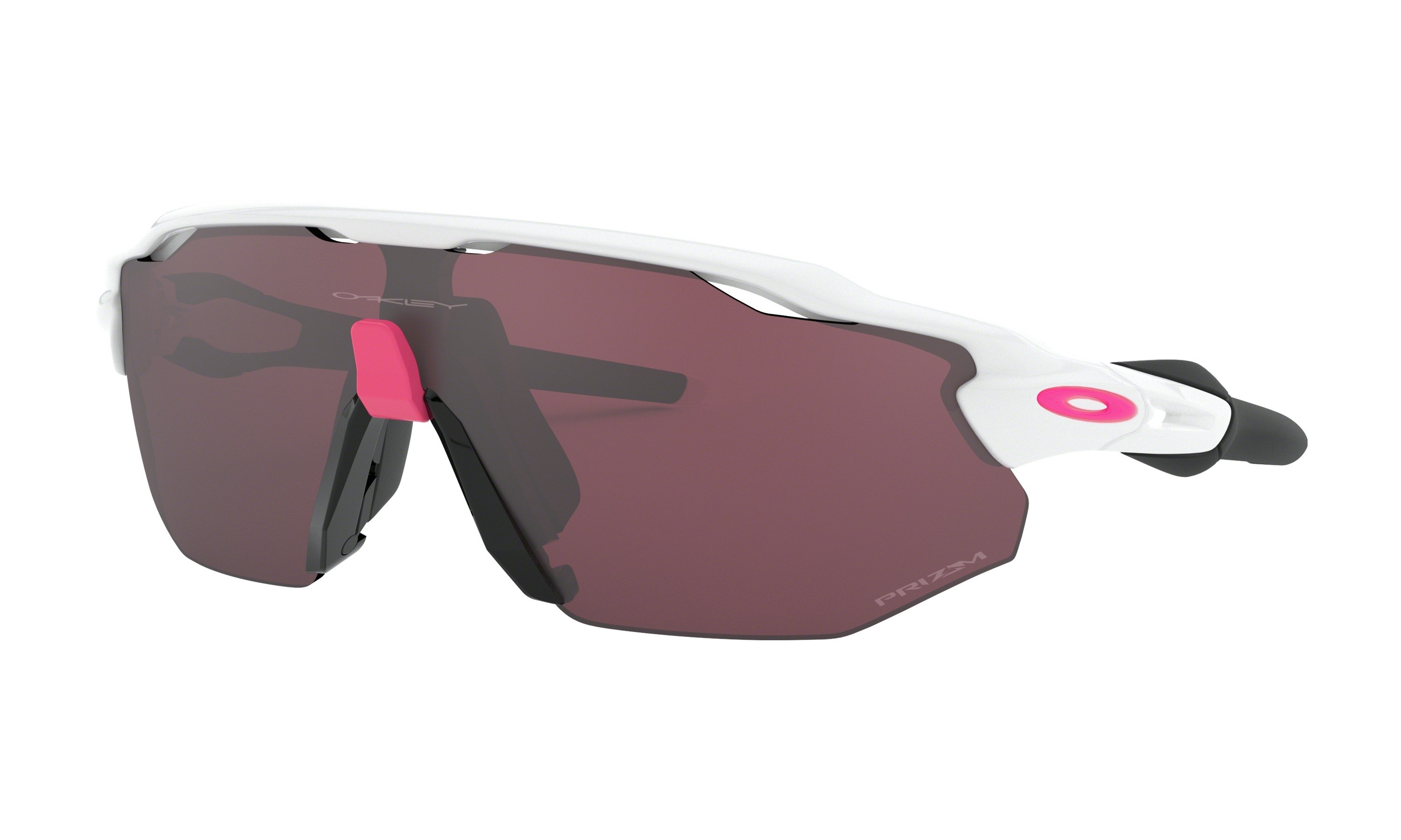 Oakley radar ev advancer fietsbril polished wit - prizm road black lens