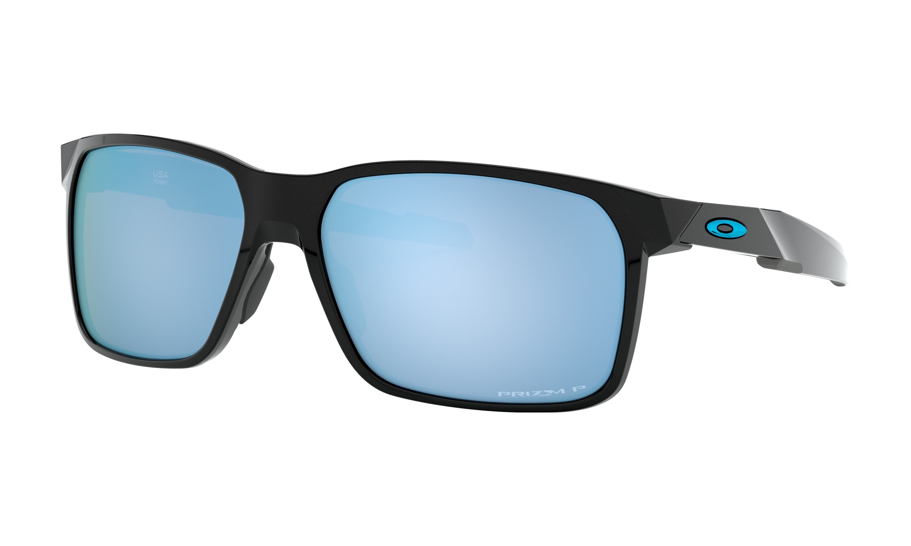 Oakley portal x lunettes de soleil polished noir - prizm deep water polarized lentille