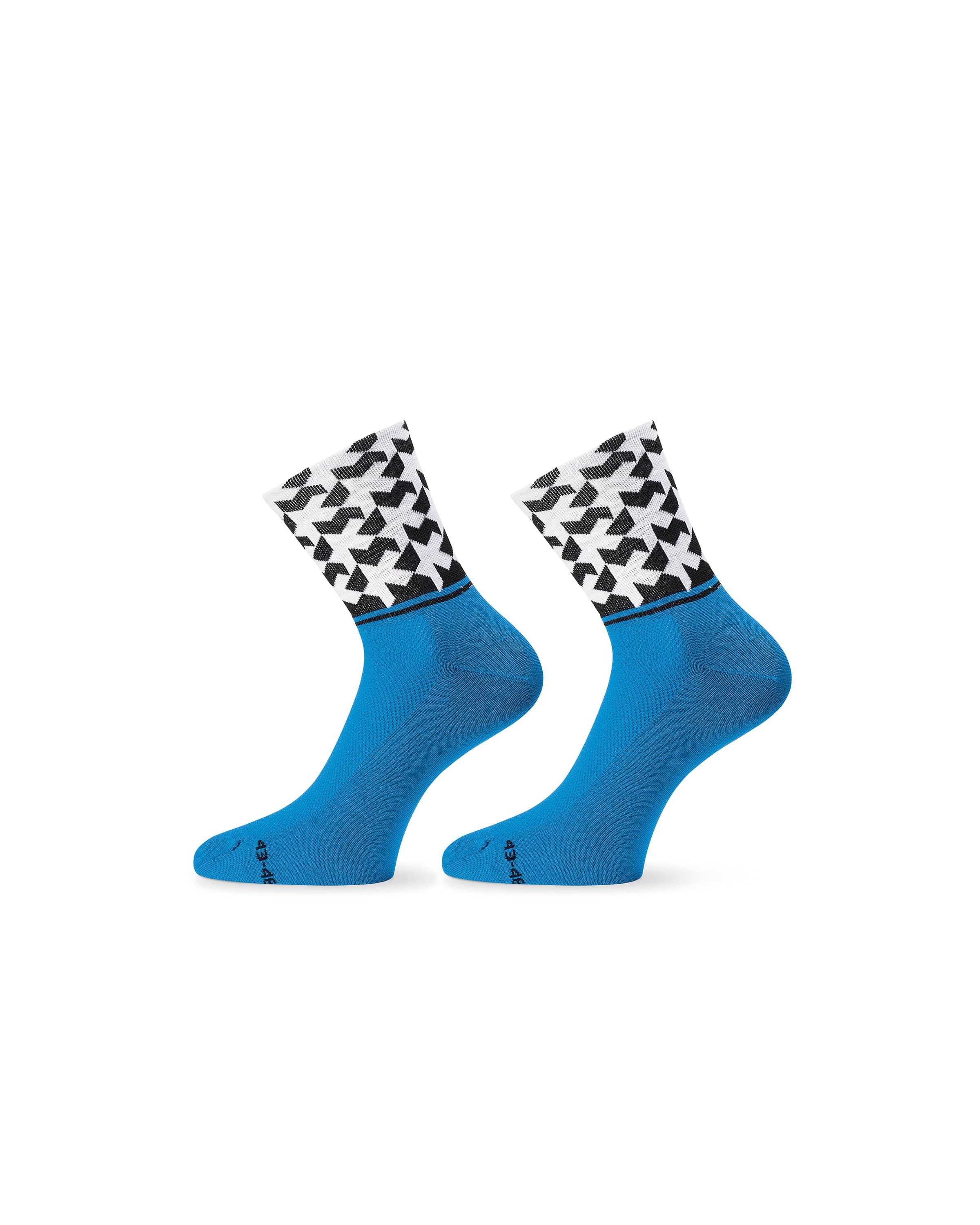 Assos monogram evo 8 chaussettes noir calypso bleu