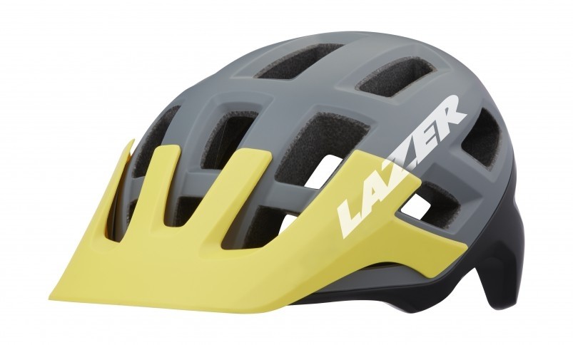Lazer coyote VTT casque de cyclisme gris mat jaune