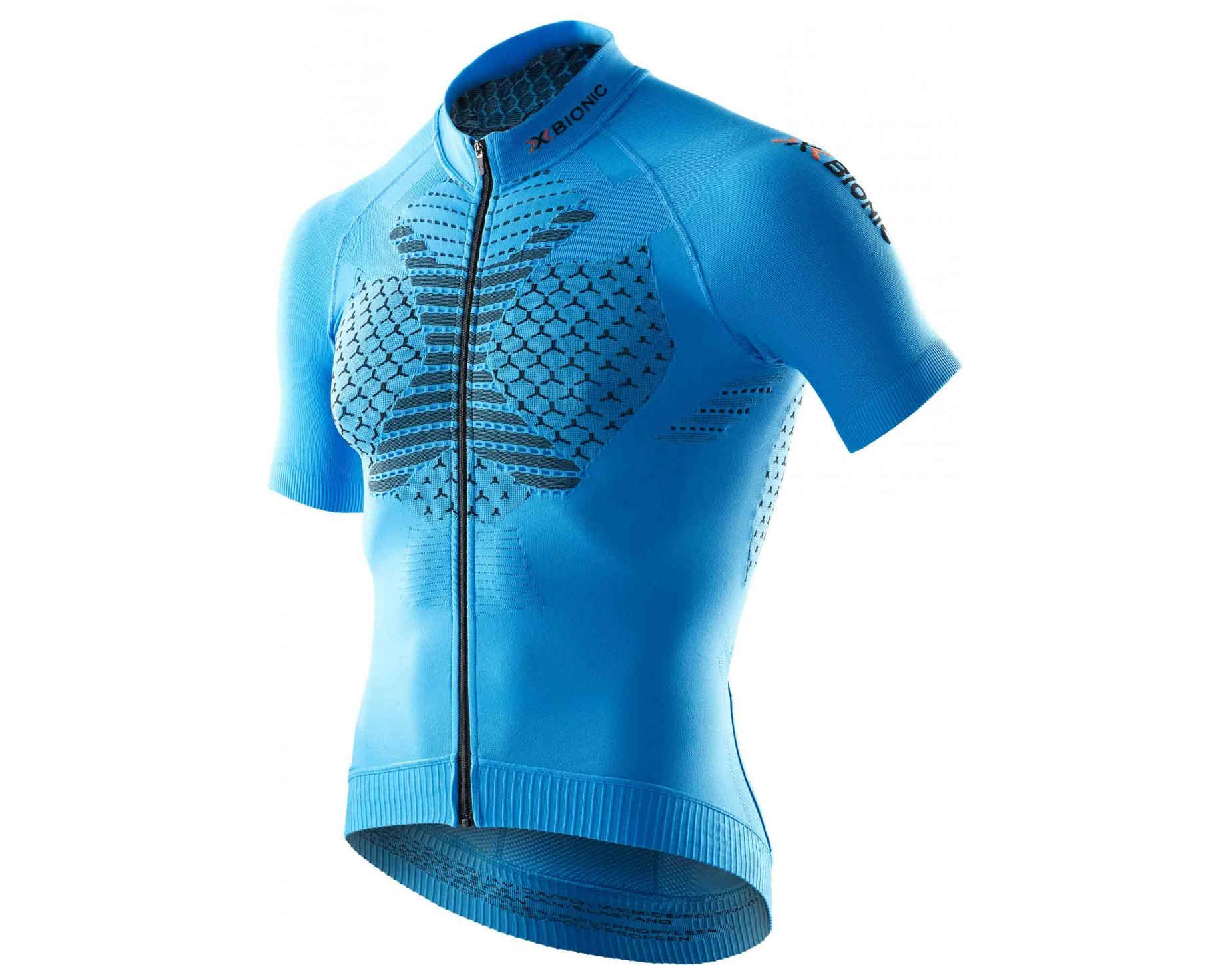 X-Bionic twyce biking maillot de cyclisme manches courtes french bleu noir